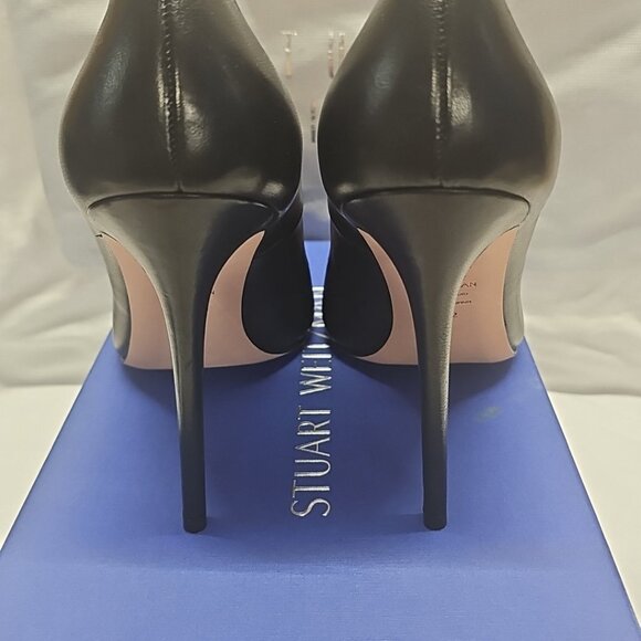 Stuart Weitzman ANNY 105 Black Dress Nappa Heels - Picture 7 of 13
